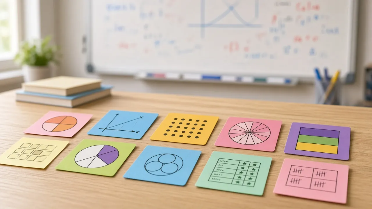 Colourful maths activity cards for classroom resources